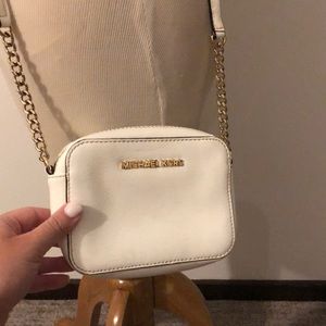 Michael Kors white crossbody purse
